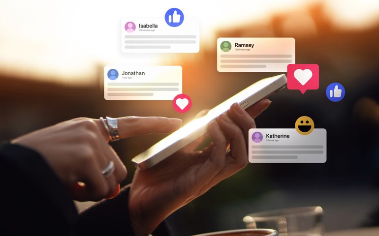 Connecting with social media network via smartphone