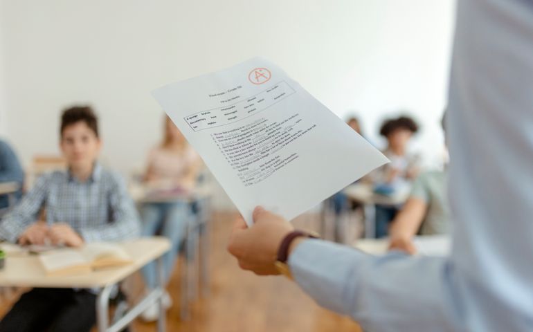 Teacher with Test Results