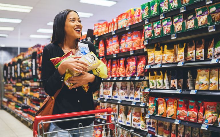 woman with snacks