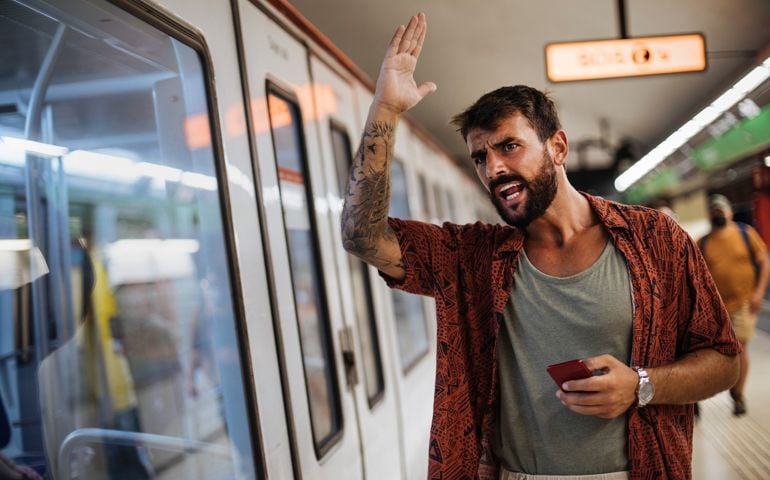 The rage of missing a train