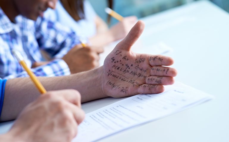 Cheating on a test