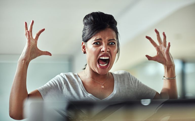 frustrated woman