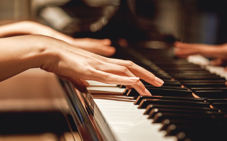 playing piano