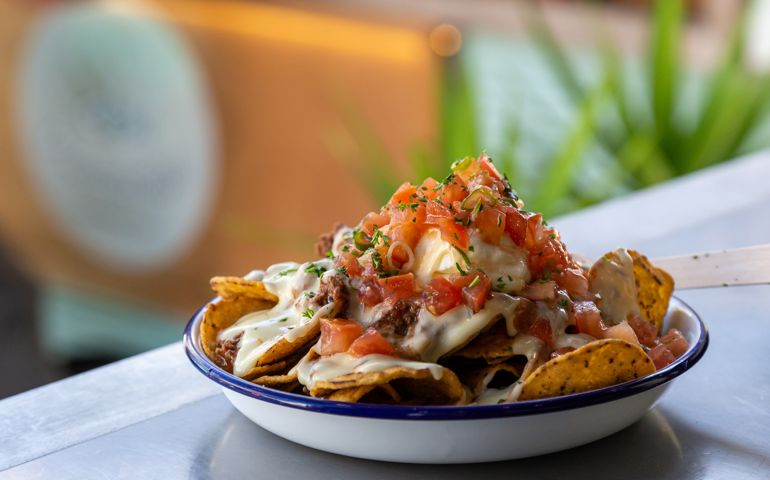 Close-up of food in bowl on table,New Plymouth,New Zealand