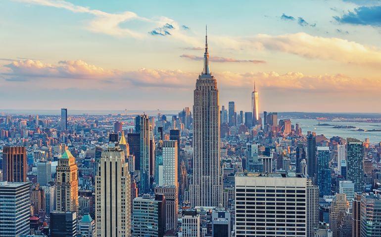 The skyline of New York City, United States