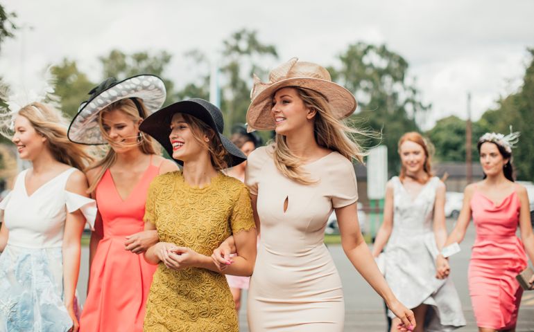 Women Walking to Racecourse