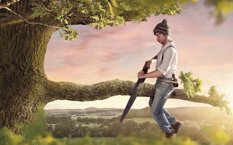 Cutting the branch your sitting on