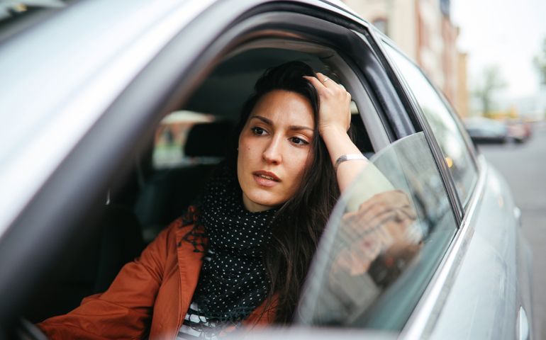 stuck in Berlin traffic