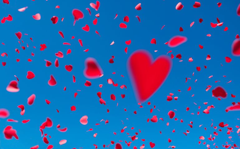 Heart shaped confetti