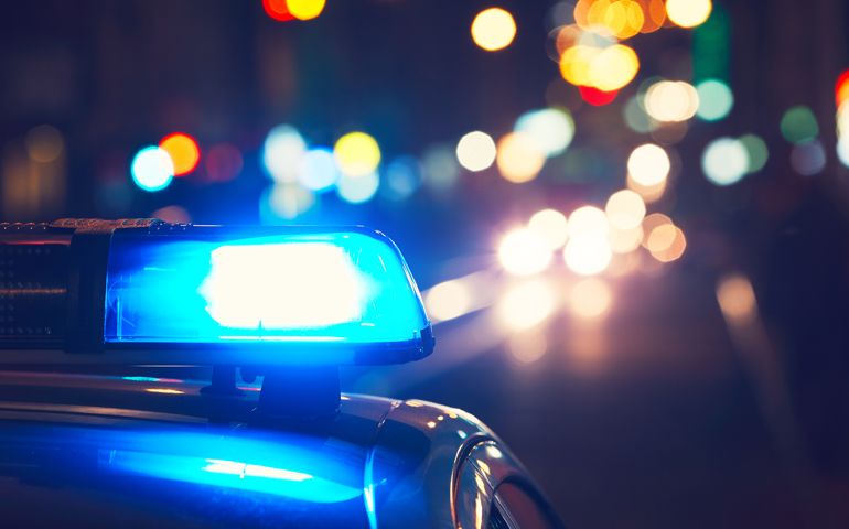 Police car on the street
