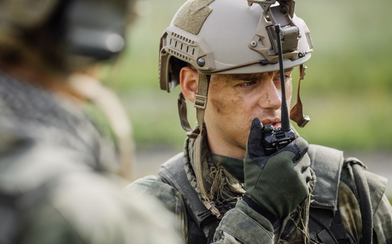 military with radio