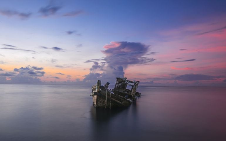 old boat wreck