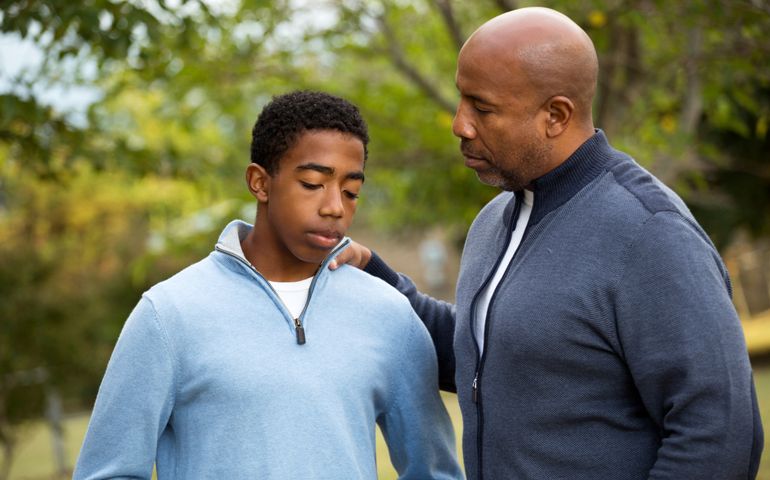 african american father and son
