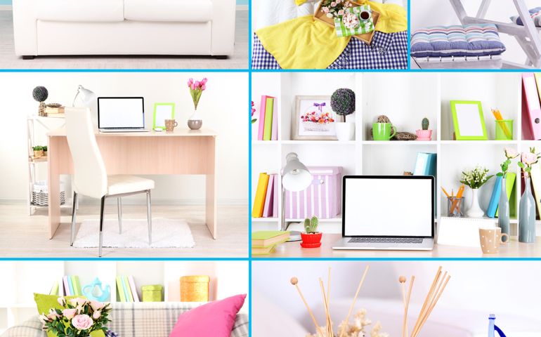 Collage of interior design