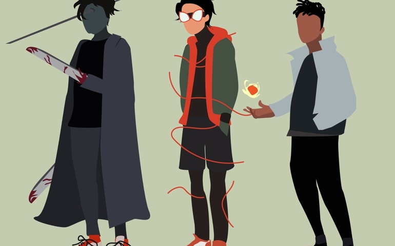 Illustration of Three Fictional Characters