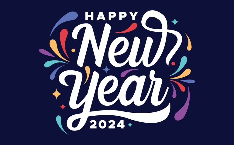 Happy 2024 New Year Vector Design