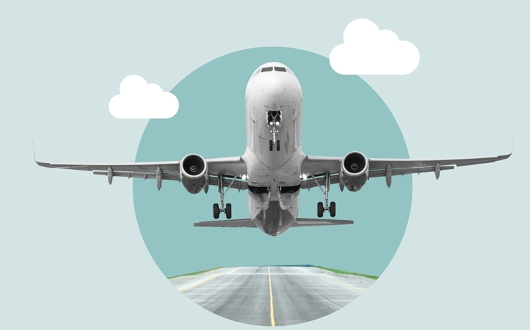 plane takeoff, travel in the new year, vacations, plane taking off, purposes of 2024 begin, destinations 2024