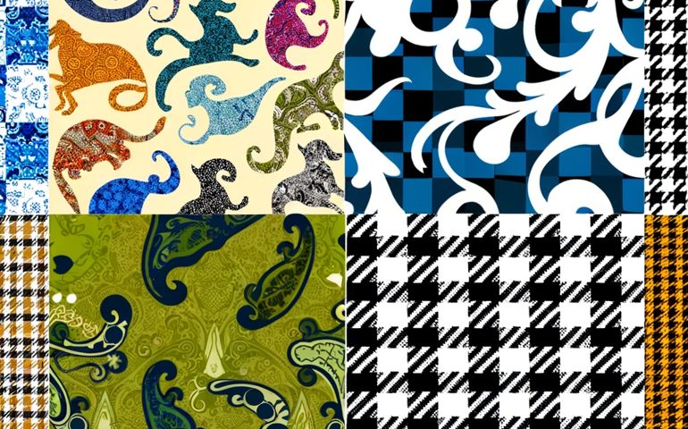 various patterned cloth