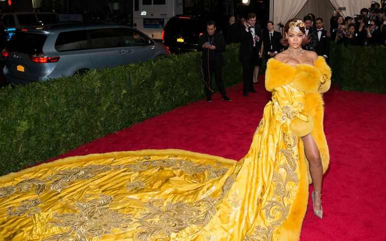 New York, NY Monday May 04, 2015: Rihanna attends 'China: Through The Looking Glass' Costume Institute Gala, held at the Metropolitan Museum of Art in New York City, New York.