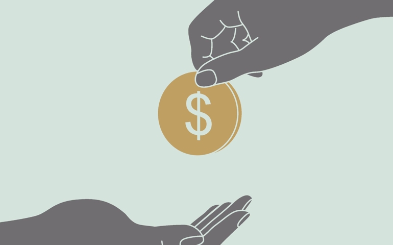 Hands Giving & Receiving Money