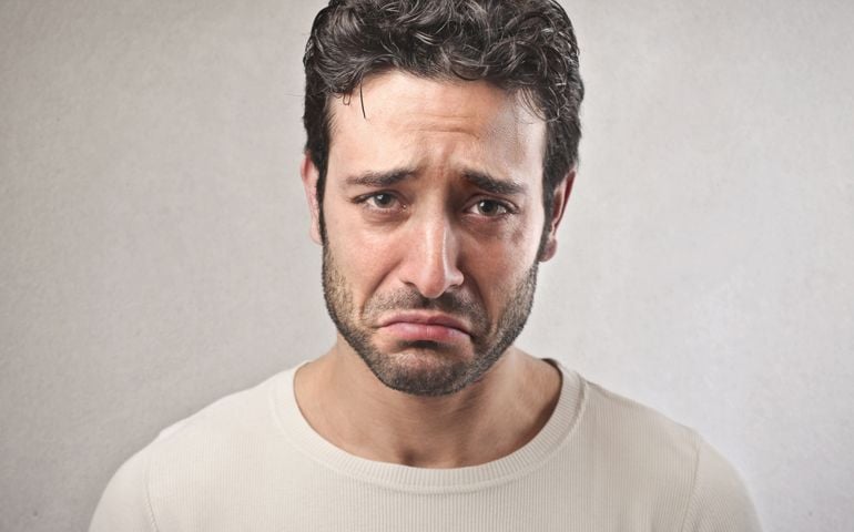 Portrait of a sad man