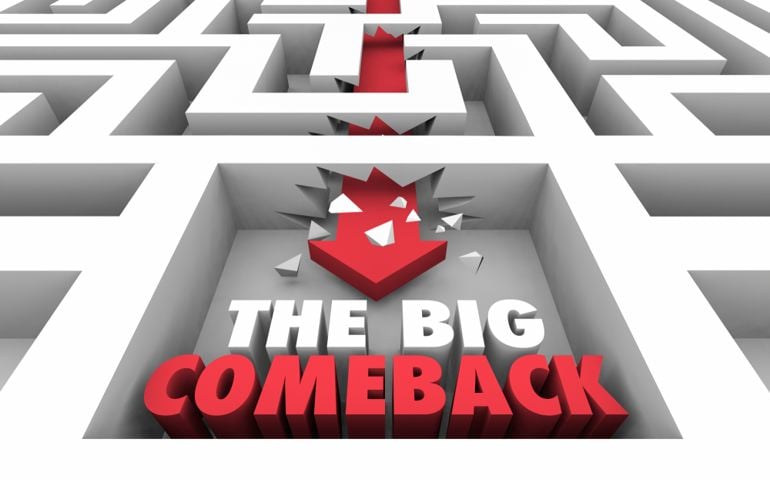 The Big Comeback Return Victory Maze Arrow Words