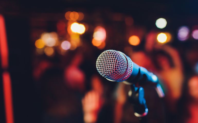 Microphone close-up