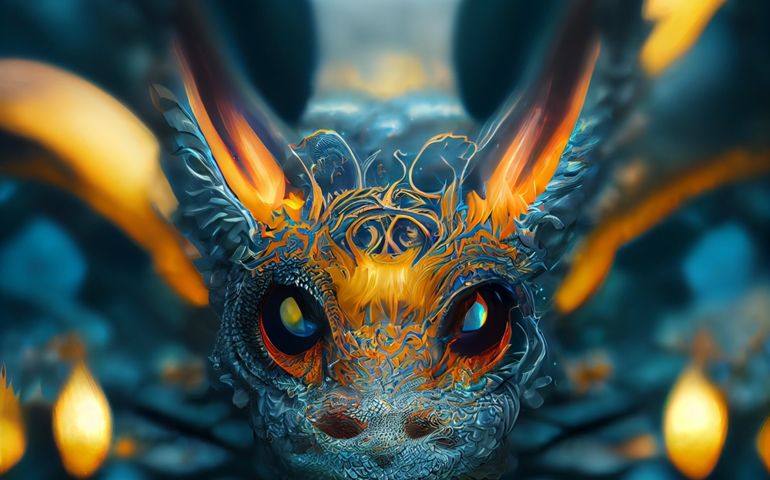 Dragon magical realm photo illustration ultra realistic