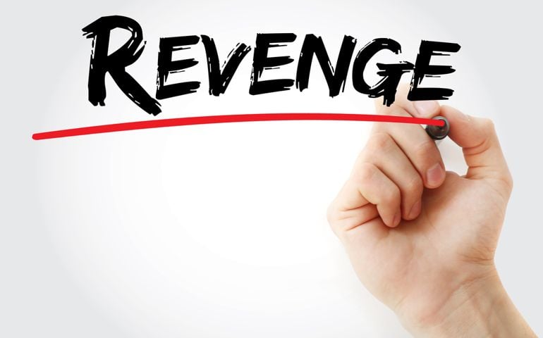 Revenge - hurt someone in return for being hurt by that person, text concept with marker
