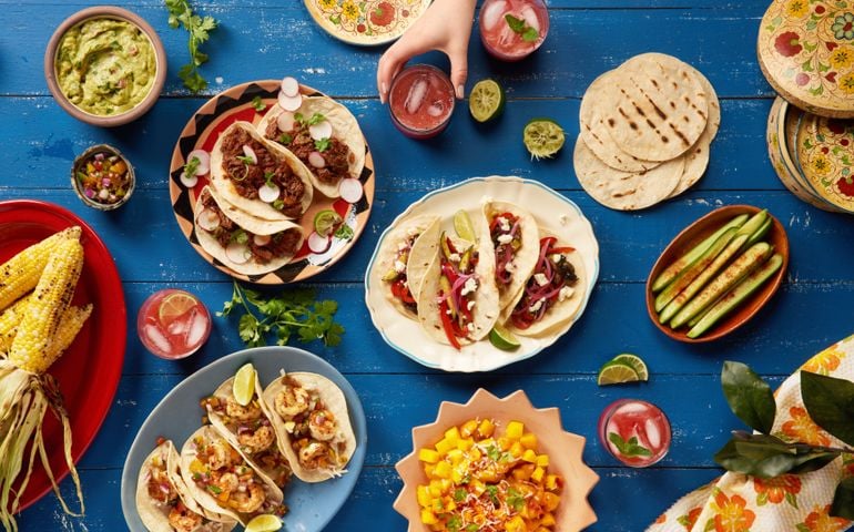 Mexican Feast Served Family Style