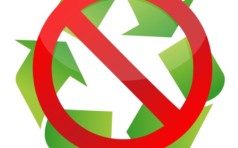 do not recycle illustration design over white background