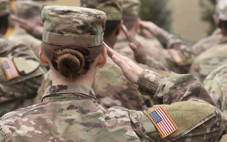American Soldiers Salute. US Army. Military forces of the United States of America. US army. Memorial day. Veterans Day.