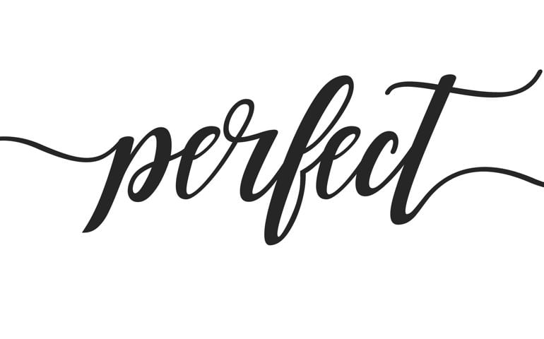 perfect motivational print wall art calligraphy typography vector design