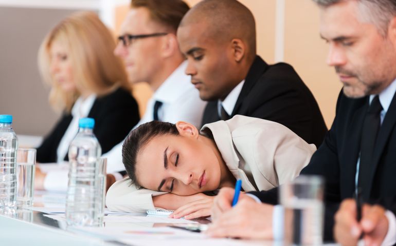 Sleeping at the conference