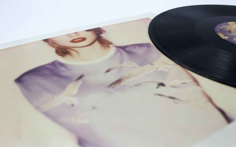 Miami, FL, USA; July 2022; 1989 is the fifth studio album by American singer-songwriter Taylor Swift. Vinyl record album.
