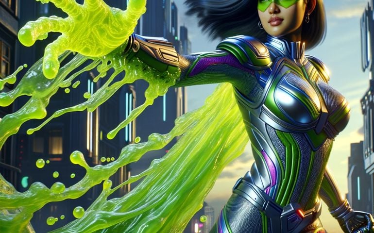 superhero shooting slime
