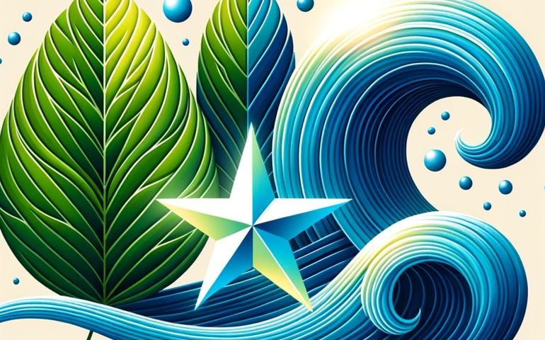 leaf, star, or wave
