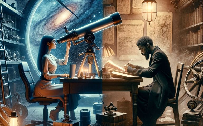 studying stars or studying ancient texts