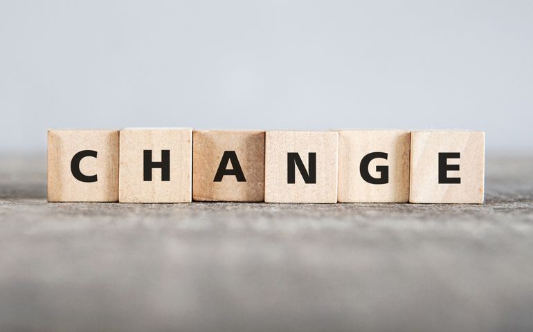 CHANGE word made with building blocks
