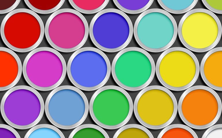 Open Paint Cans