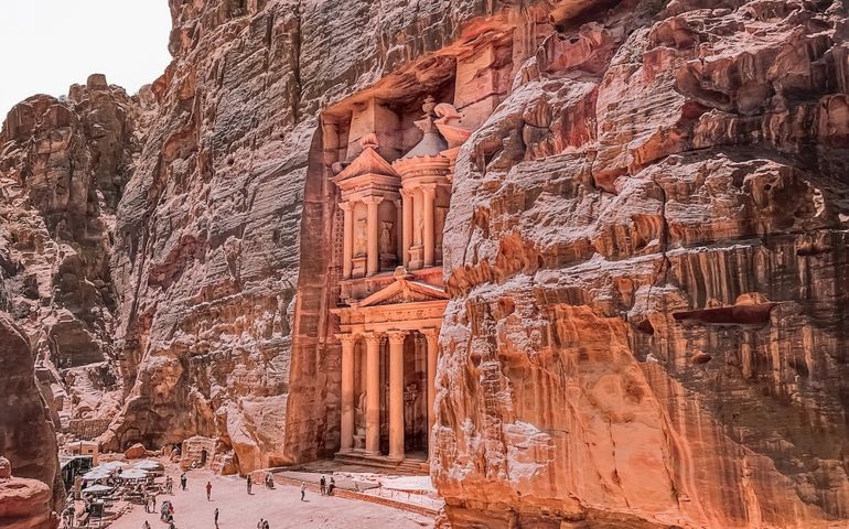 Petraold city Al Khazneh- the treasury,Petra, Jordan ancient city