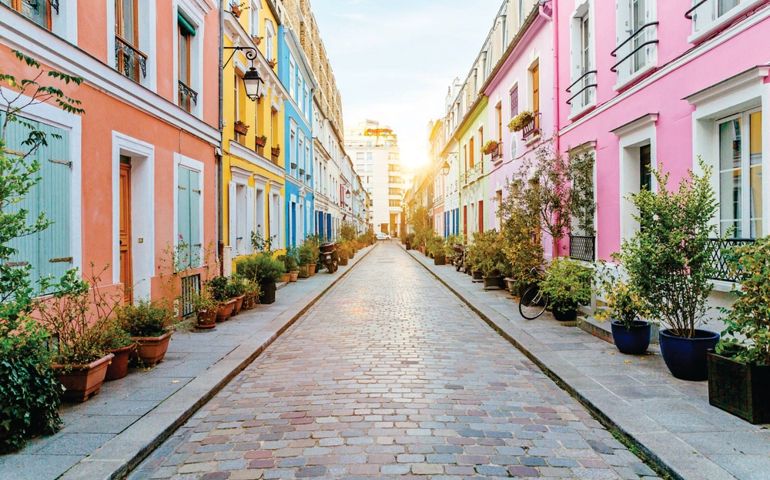The most colorful street in Paris - Cremieux street