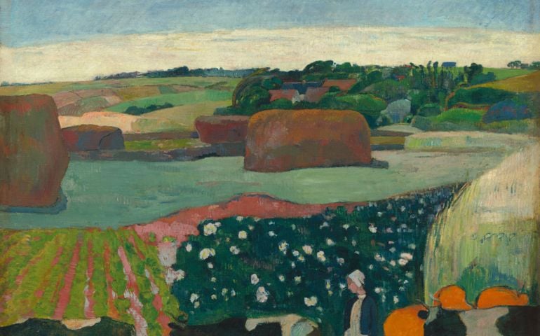 Paul Gauguin, Haystacks in Brittany, 1890, oil on canvas